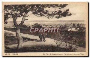 Old Postcard Brest Commercial Port Boat