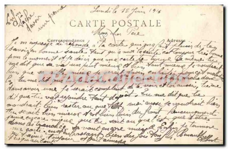 Old Postcard Souvenir De Nevers