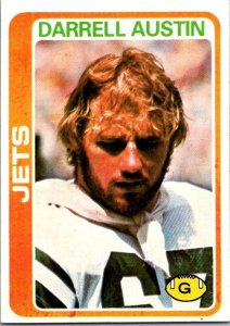 1978 Topps Football Card Darrell Austin New York Jets sk7290