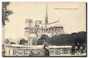 Postcard Old Paris Notre Dame the apse