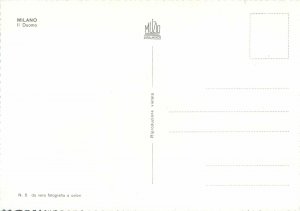 Italy Milano Cathedral postcard front view street