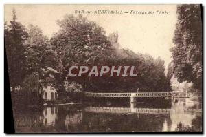 Old Postcard Bar sur Aube on Landscape & # 39Aube