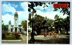 Statue of Simon Bolivar in Plaza Bolivar CARACAS Venezuela Postcard