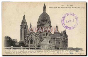 Old Postcard From Paris Basilica Sacre Coeur From Montmartre