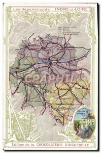 Postcard Old MAPS Chocolaterie d & # 39Aiguebelle Loire Valley Chateau d & # ...