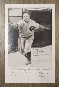 Mint USA Real Picture Postcard RPPC Baseball Player Mordechai Brown Three Finger