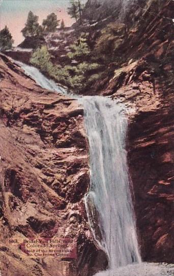 Bridal Veil Falls Colorado Springs Colorado 1913 Hippostcard
