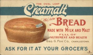 Charlestown MA Creamalt Bread Geo G Fox Co Charlestown MA Private Mailing Card