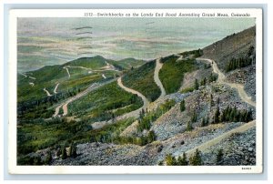 1943 Switchbacks Lands End Road Ascending Grand Mesa Colorado Vintage Postcard 