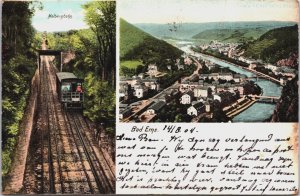 Germany Bad Ems Malbergbahn Vintage Postcard C088