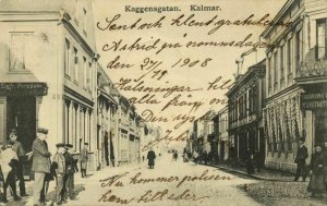 sweden, KALMAR, Kaggensgatan (1908) Postcard