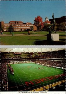 2~4X6 Postcards NY New York SYRACUSE UNIVERSITY Quadrangle & Orangeman Football