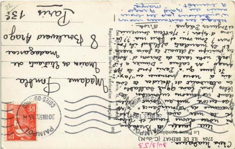 CPA ILE-de-BREHAT La Pierre Tremblante (1147108)