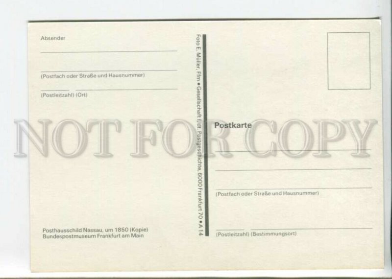 441709 Germany postal history coat of arms Nassau Old postcard