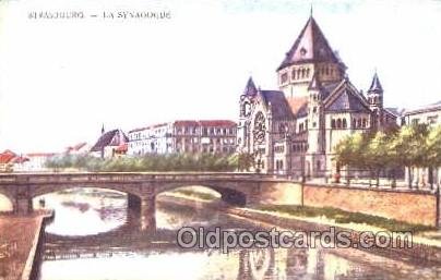 Strasbourg Synagogue, Judaic, Judaica writing on back very light crease left ...