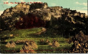 The Rocky Bluggs of the Missisippi Peick’s Scenic Art Studio Iowa Postcard VTG 