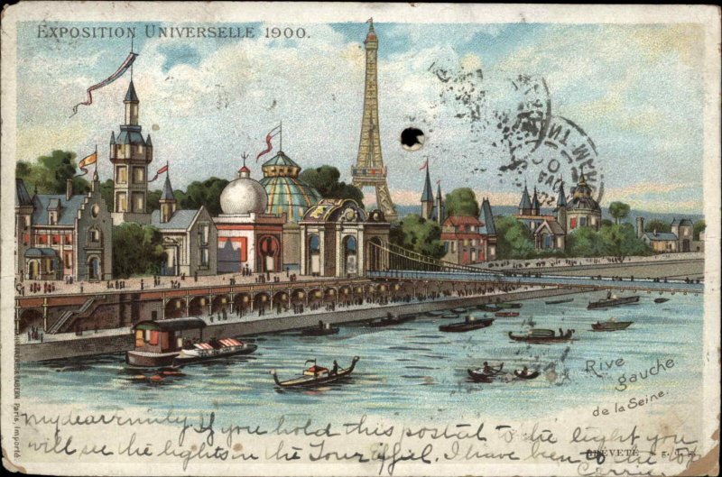 Paris France 1900 Exposition Universelle HTL Hol to Light Postcard 