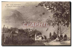 Old Postcard Lake Annecy The Mountain Eterevernes