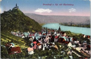 postcard Germany - Braubach with Marksburg castle