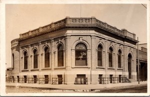 Real Photo Postcard Fargo Carnegie Library in Fargo, North Dakota