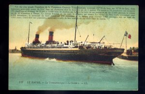 LS3433 - French Liner - CGT - La Savoie - LL postcard