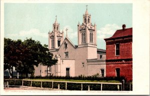 Postcard Church of San Felipe, Old Town of Albuquerque, New Mexico