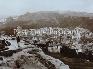 East Sussex HASTINGS The Rocks West Hill & Old Town c1936 RP Postcard