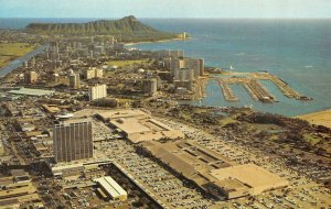 HONOLULU, HI Hawaii  ALA MOANA SHOPPING CENTER~Bird's Eye View ROADSIDE Postcard