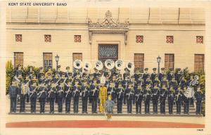 F33/ Kent Ohio Postcard Linen Portage County University Band