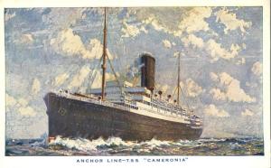 Anchor Line Steamship - TSS Cameronia - DB