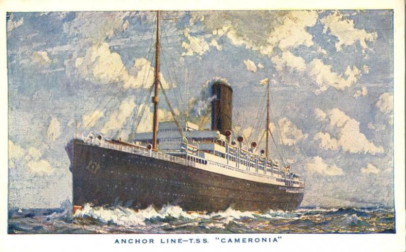 Anchor Line Steamship - TSS Cameronia - DB