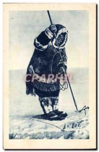 Old Postcard Polar Oblates of Mary Immaculate Mission Eskimos Seal Fishing