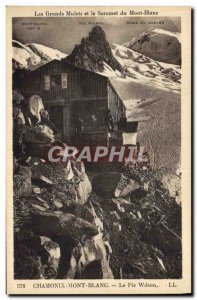 Postcard Old Mountaineering Great Mules and the summit of Mont Blanc Peak Wil...