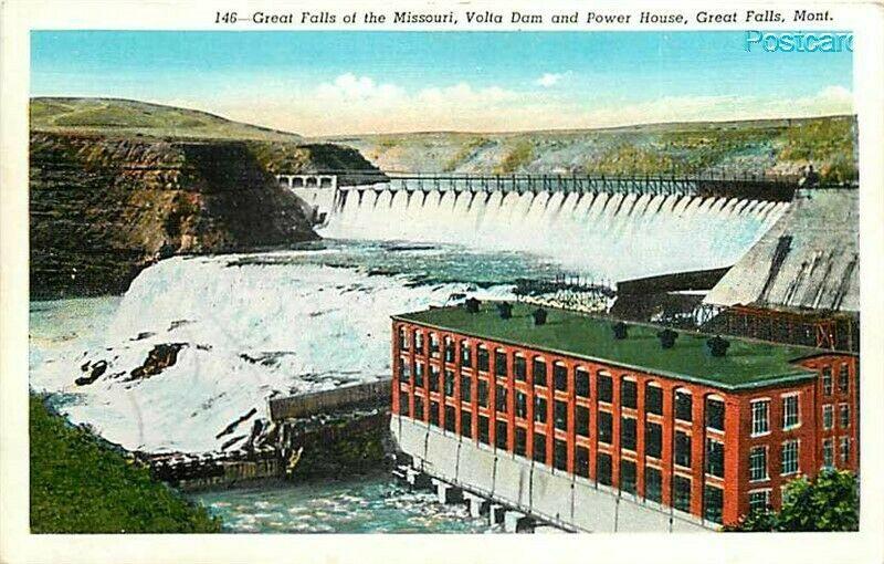 MT, Great Falls, Montana, Volta Dam, Power House, Great Falls, Robbins No. 63577