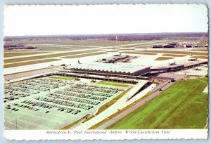1970 Minneapolis Minnesota MN Postcard St Paul International Airport Aerial View