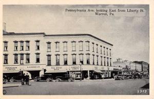 Warren Pennsylvania Avenue Street Scene Historic Bldgs Antique Postcard K79748