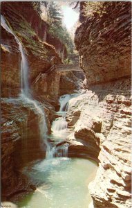 Rainbow Falls Watkins Glen State Park New York NY Finger Lakes Section Postcard  