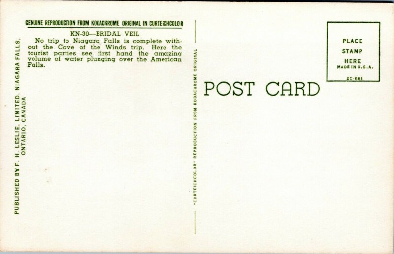 postcard Niagara Falls -   Bridal Veil