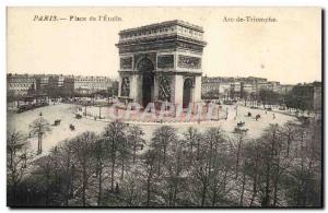 Paris Old Postcard Arc de Triomphe