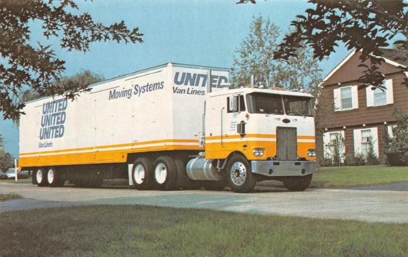 Advertising    UNITED VAN LINES Moving Semi-Truck    Chrome Postcard