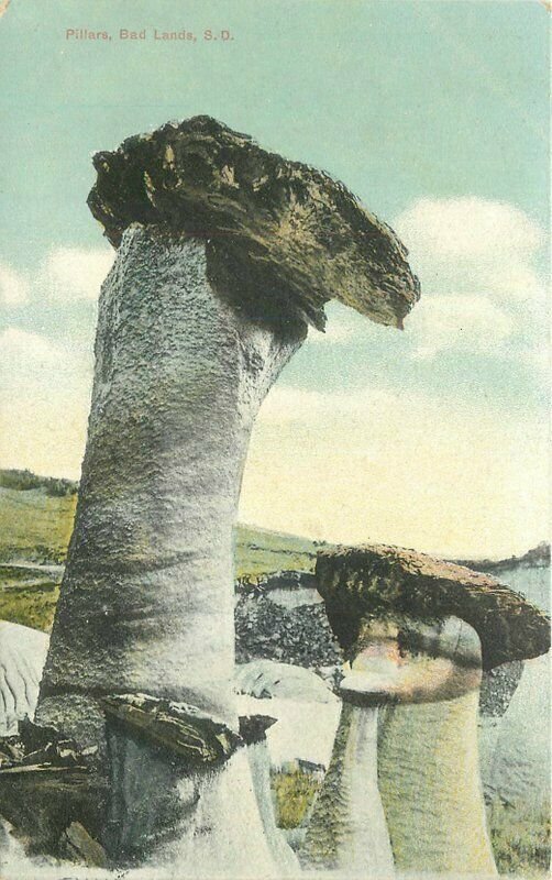 Badlands South Dakota Pillars C-1910 Postcard #1628 Bloom Bros 21-8715