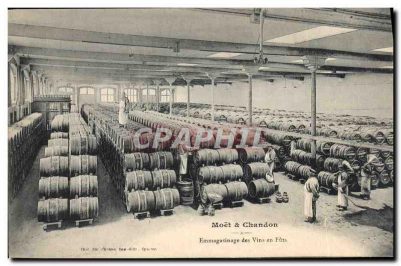 Vintage Postcard Folklore Wine Grape harvest Champagne Moet
