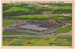 ELIZABETHTON TENNESSEE NORTH AMERICAN RAYON PLANT LINEN POSTCARD 1928-2000 