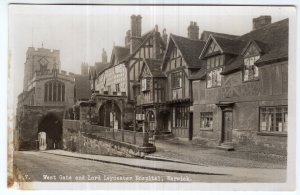 Warwick, West Gate and Lord Leycester Hospital, RPPC