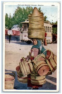 c1910's Woman Hat And Basket Vender Mexico Posted Antique Postcard