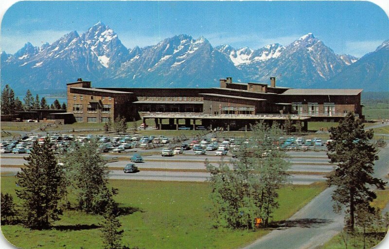 Moran Wyoming 1960s Postcard Jackson Lake Lodge & Range Grand Teton Park