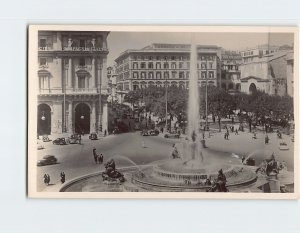 Postcard Piazza Esedra, Grande Albergo E Di Roma, Rome, Italy