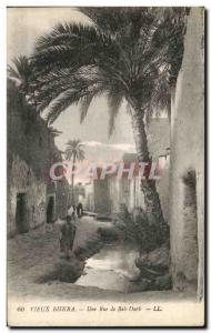 Old Postcard Old Biskra A street in Bab Darb Algeria