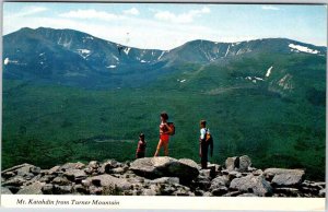 Postcard PEOPLE SCENE Mt. Katahdin Maine ME AL9529