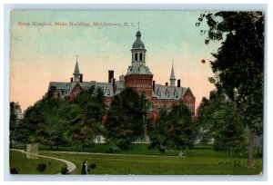 1916 State Hospital Main Building Middletown New York NY Posted Postcard